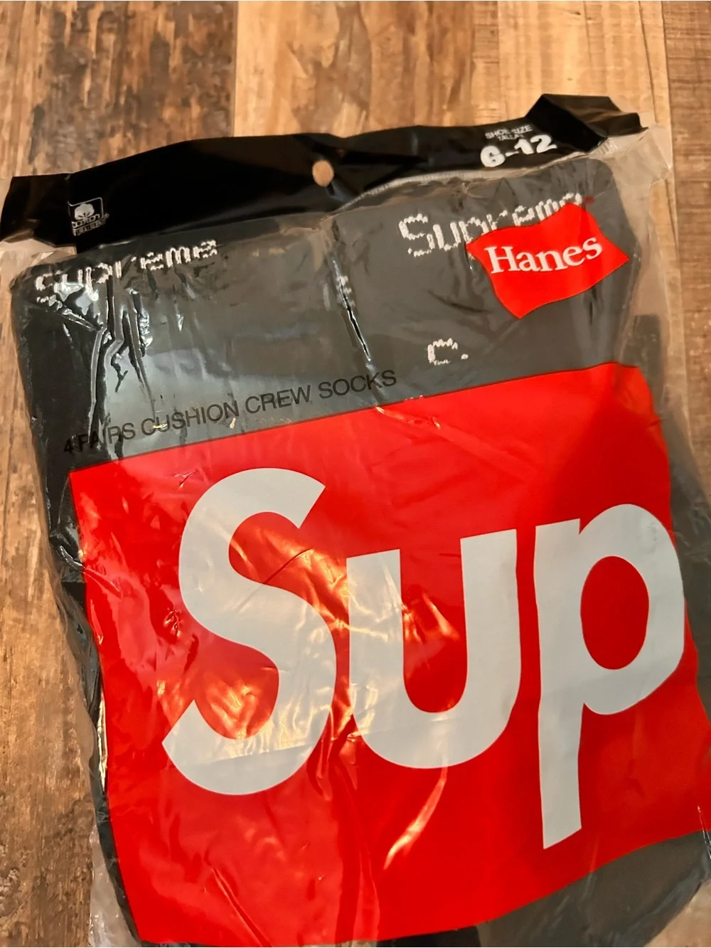 Hanes Black & Red Supreme Socks